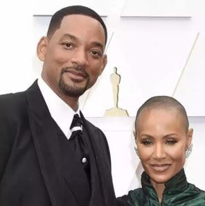 with his wife