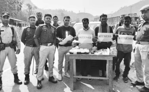 डिमा हसाओ में बड़ी कार्रवाई, 176.55 ग्राम संदिग्ध हे/रोइन बरामद, दो तस्कर गिरफ्तार