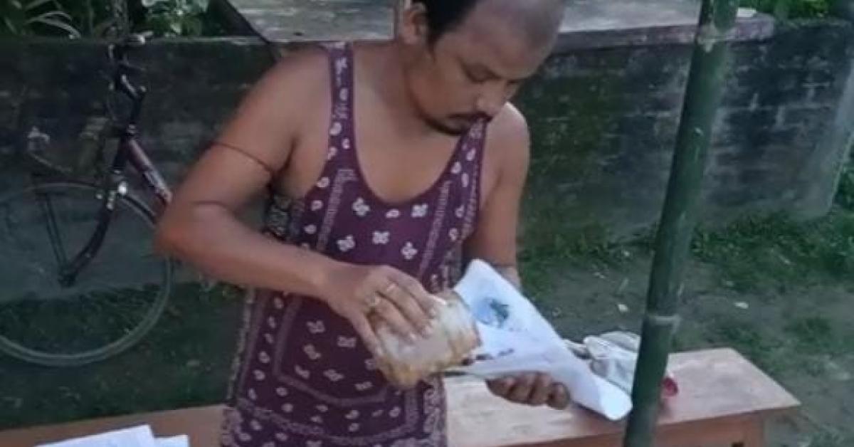 Artist Keshavananda Dek Keshavananda Dekaa forced to leave the cultural world and sell boots