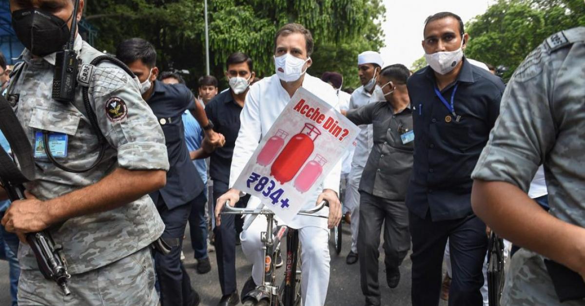 Rahul Gandhi to Parliament by cycling this time after tractor