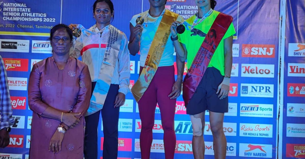 Hima Das wins Gold in National Inter-State athletics