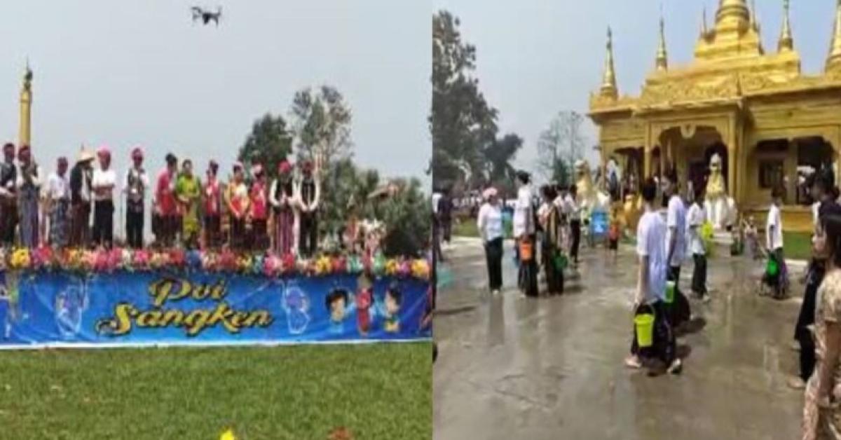 নামচাইৰ গল্ডেন পাগদা'ত পুৱাৰে পৰা ভিন্ন প্ৰান্তৰ বৌদ্ধ ধৰ্মীয় ভক্তপ্ৰাণ ৰাইজৰ ভিৰ।
