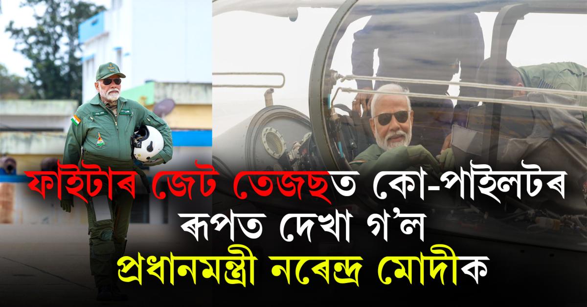 Fighter Plane Tejas riding PM Modi...