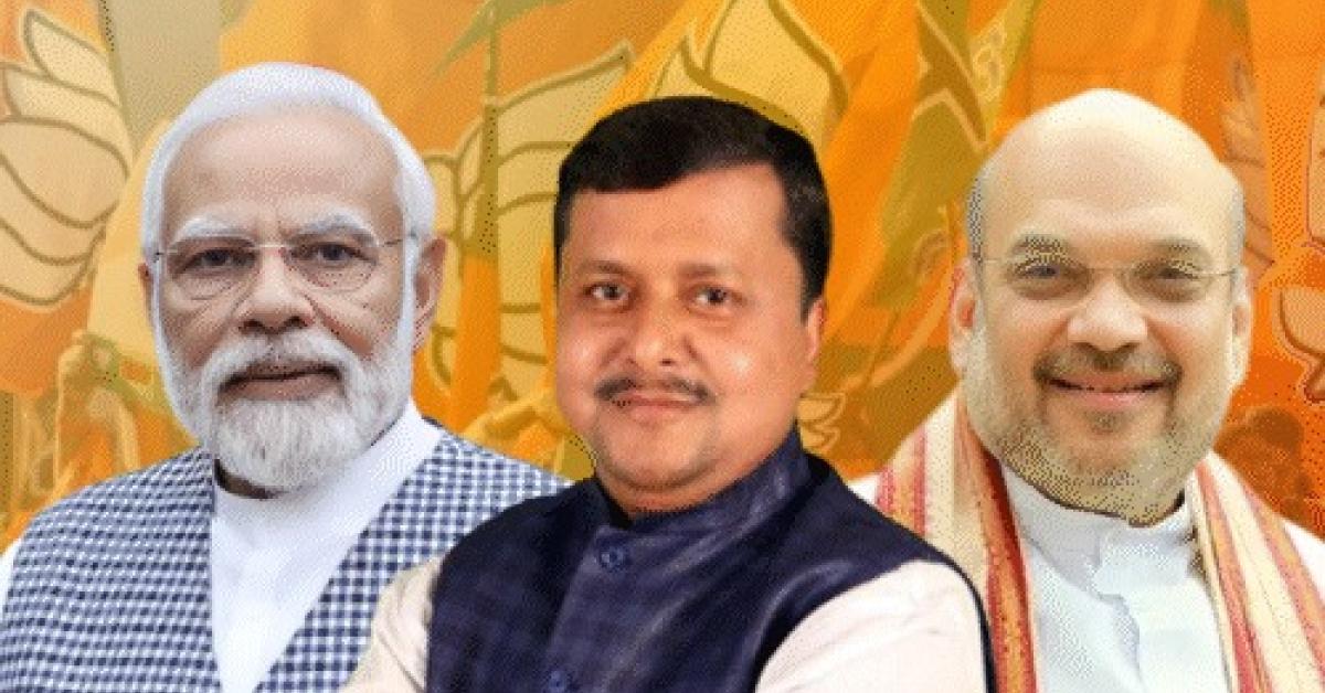 অমিত শাহ, নিতিন নবীন এবং নরেন্দ্র মোদি