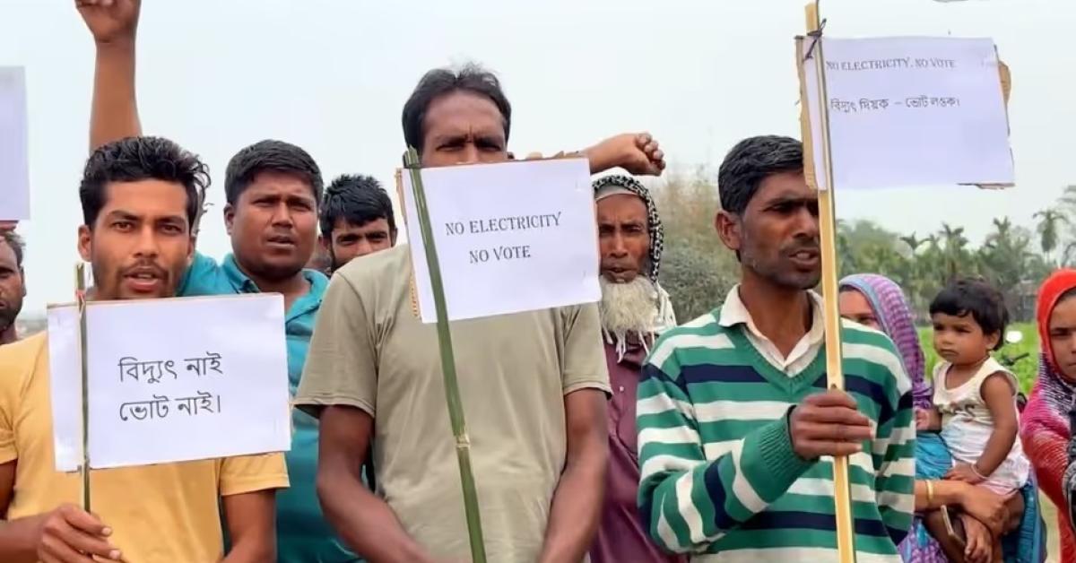 1947 से अंधेरे में: असम का गांव सरकार की बिजली उपलब्धता के दावों को चुनौती देता, चुनाव बहिष्कार की चेतावनी