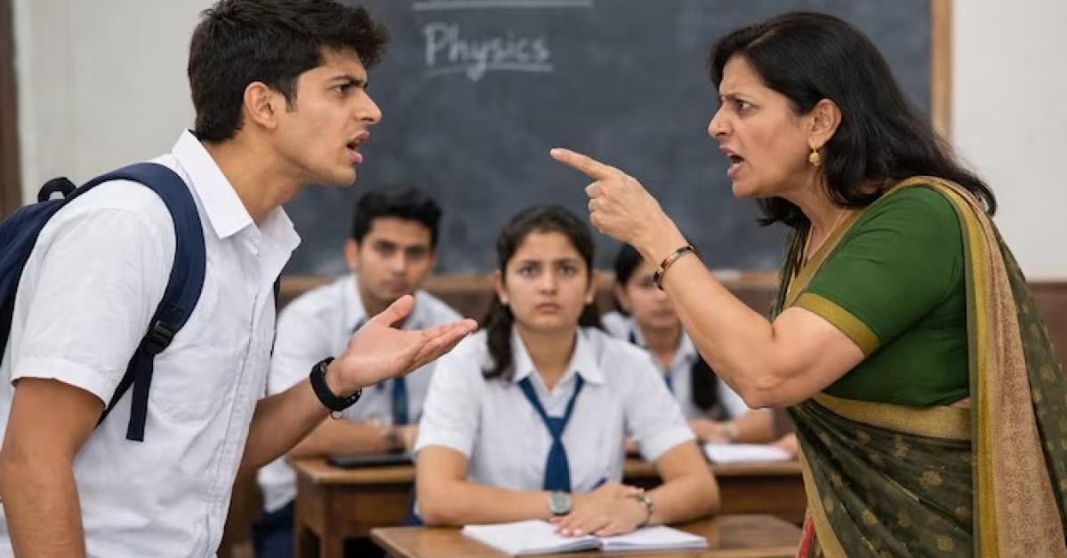 गुजरात में देर से आए छात्र ने टीचर को मारा थप्पड़, बोला-मुझसे सवाल करने वाले आप कौन होते हैं?