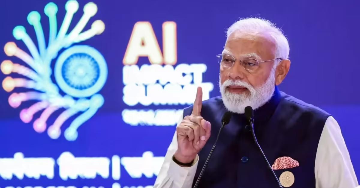 पीएम मोदी ने AI समिट में कांग्रेस के शर्टलेस प्रदर्शन को राष्ट्रीय सम्मान के खिलाफ बताया