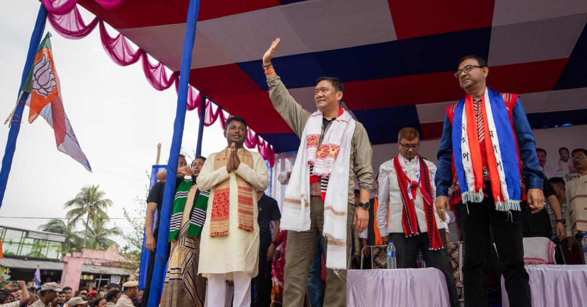 Khandu campaigns for AGP in Nowboicha, highlights progress on Assam–Arunachal boundary talks