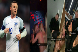 Former star footballer of half naked young woman 