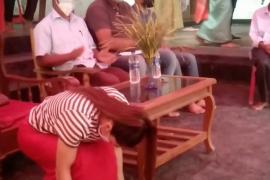 Olympic medallist Mirabai Sanu cries as she serves truck driver