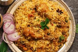 Be careful while eating biryani in the restaurant! Pieces of tiles may appear