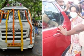 SHEHNAAZ GILL COMPLETELY BROKEN AS SHE ARRIVES FOR SIDHARTH’S FUNERAL