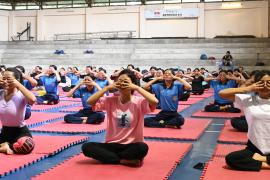 yoga day at cotton