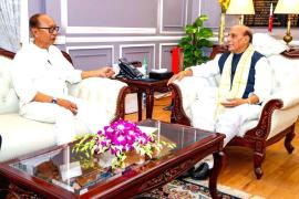 मणिपुर के मुख्यमंत्री ने क्षेत्रीय सेना बटालियन की मांग उठाई, शपथ के बाद पहली दिल्ली यात्रा में रक्षा मंत्री राजनाथ सिंह से मुलाकात