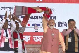 Narendra Modi bats for BJP hat-trick in Assam, flags ‘dangerous conspiracy’